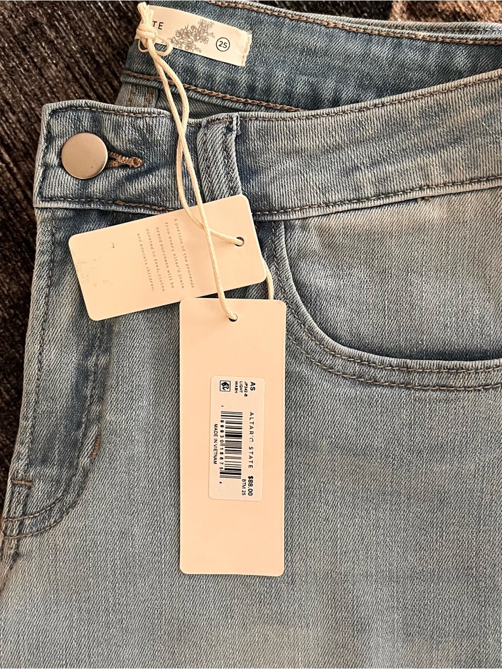 Altar'd State Light Blue Cropped Ankle Jeans